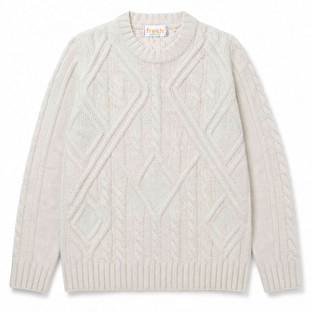 FRESH Pescatore Alpaca Wool Crew Neck in Cream