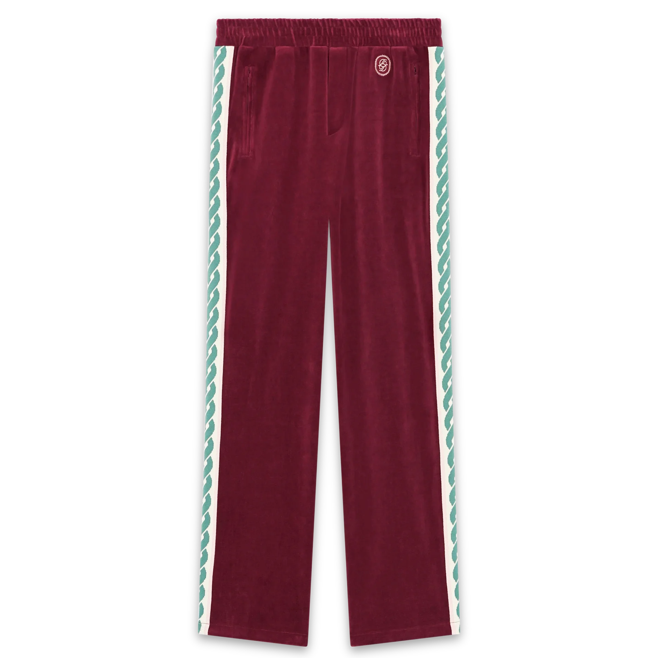 DRÔLE DE MONSIEUR Le Track Pants Velours Wine