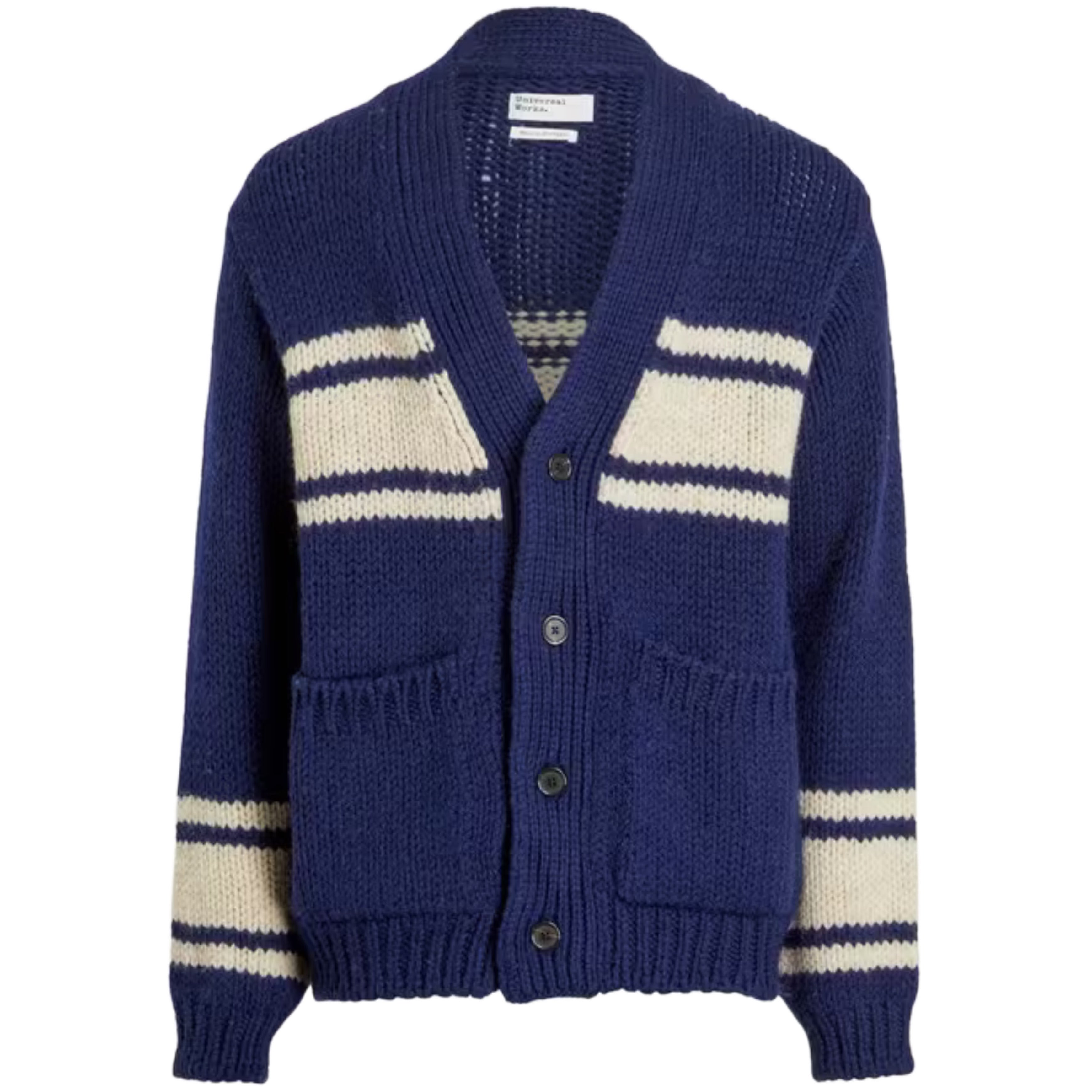 UNIVERSAL_WORKS_Navy_Chunky_Kn
