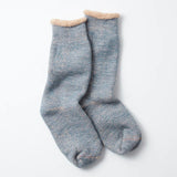 ROTOTO Double Face Socks Blue Brown