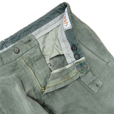 FRESH Lyocell Linen One-Pleat Chino Pants In Green