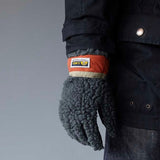 ELMER Teddy Gloves Wool Pile Khaki 5 Fingers EM353