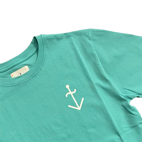 LA PAZ  Dantas Logo T-Shirt Gumdrop Green Ecru