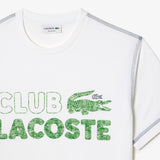 LACOSTE Men’s Lacoste Vintage Print Organic Cotton T-shirt In White