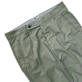 FRESH Cotton Lyocell One-Pleat Chino Pants In Military Green