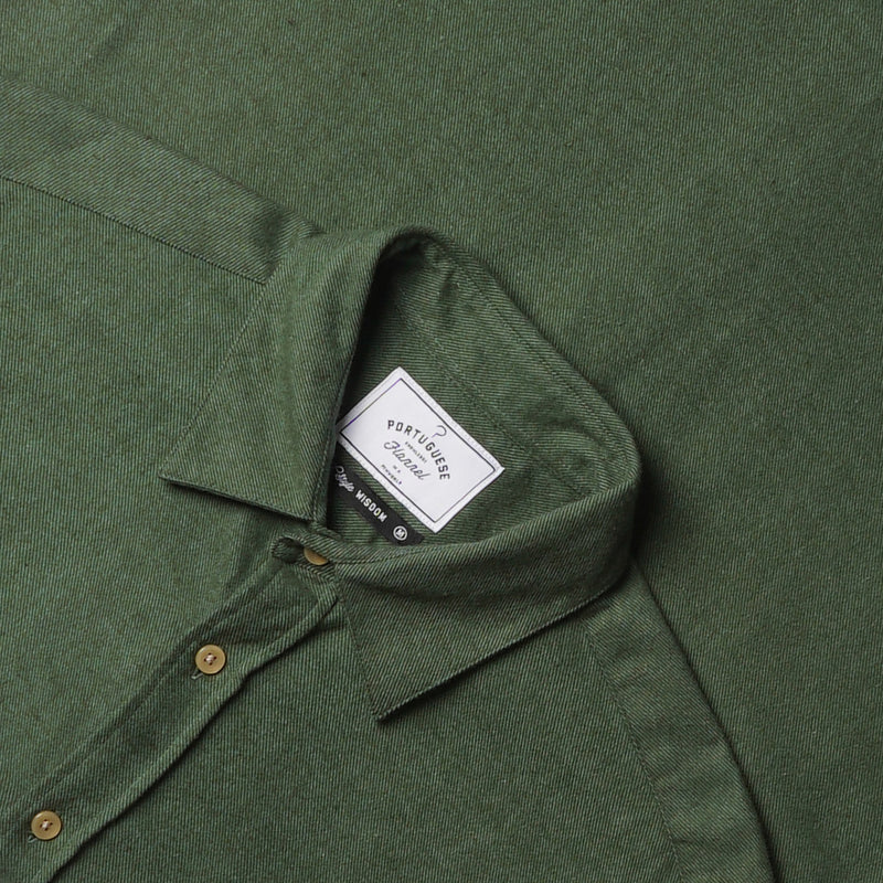PORTUGUESE FLANNEL Teca Moss Green Shirt