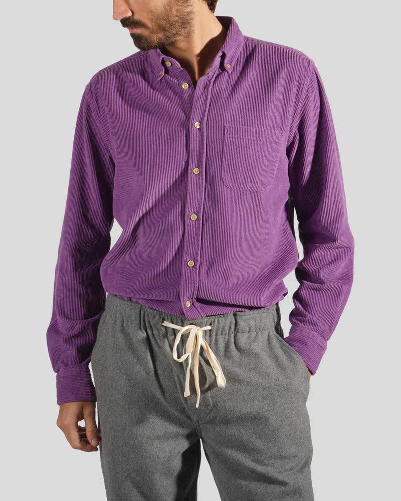 PORTUGUESE FLANNEL Lobo Purple Corduroy Shirt