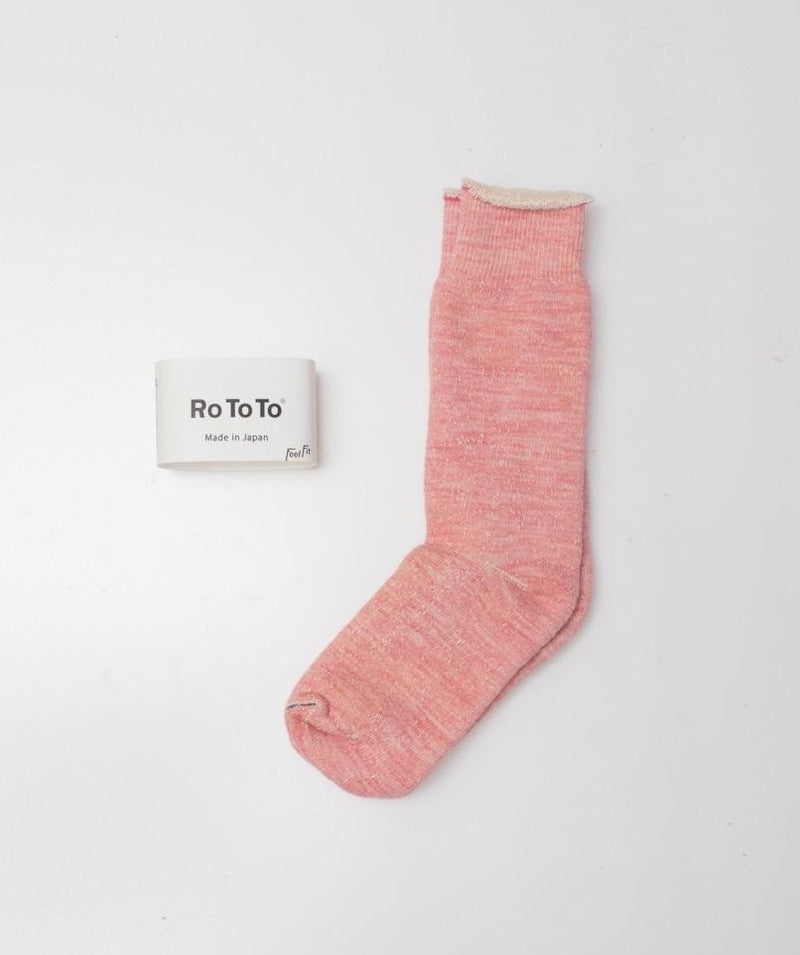 ROTOTO Double Face Socks Pink