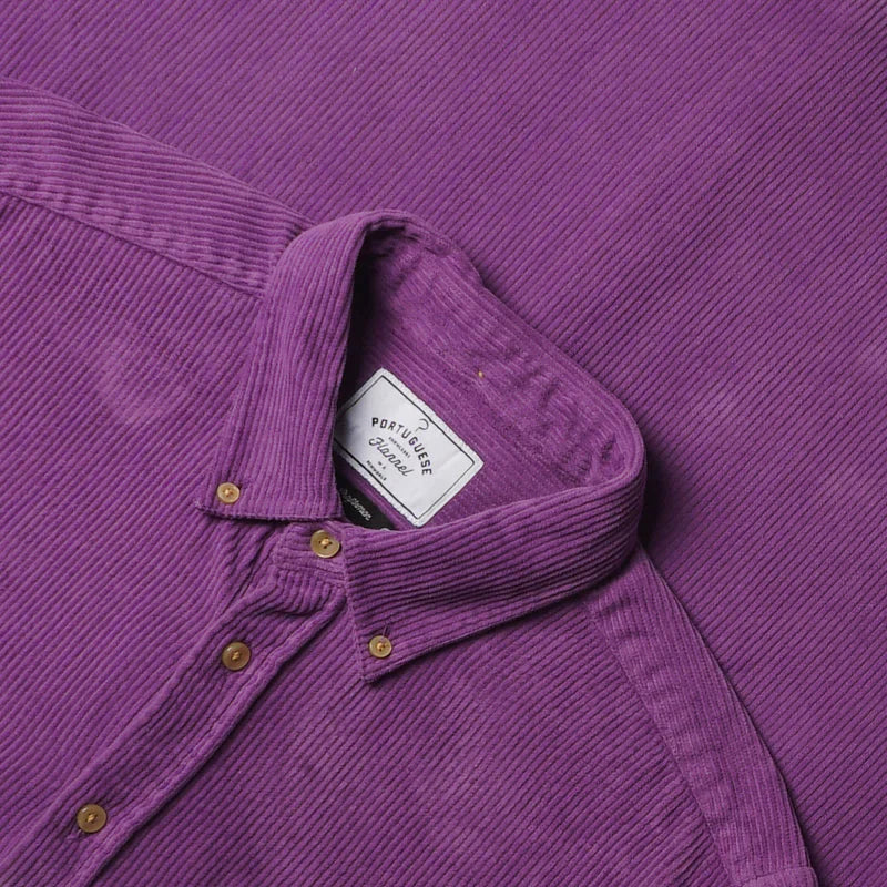 PORTUGUESE FLANNEL Lobo Purple Corduroy Shirt