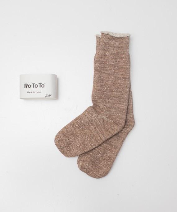 ROTOTO Double Face Socks Camel