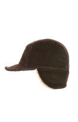 CABLEAMI Cap Quilted Lining 5W Corduroy Brown