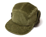 CABLEAMI Cap Quilted Lining 5W Corduroy Olive Green