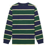 MANASTASH Aberdeen Rugger Long Sleeve Rugby Stripe T-Shirt Navy Green