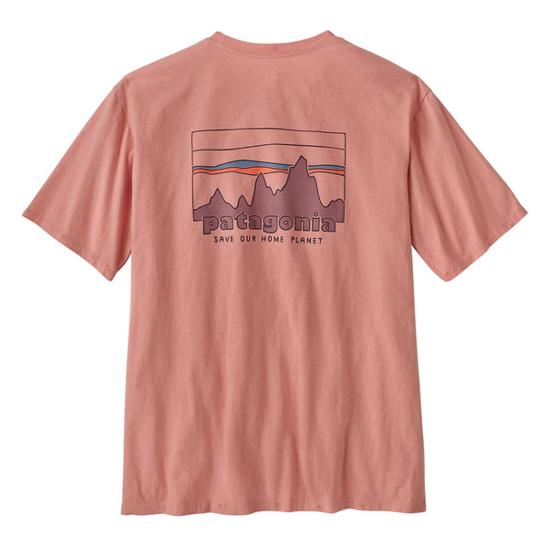 PATAGONIA Men's '73 Skyline Organic T-Shirt Sunfade Pink
