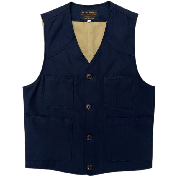 THE QUARTERMASTER HBT Blue Vest