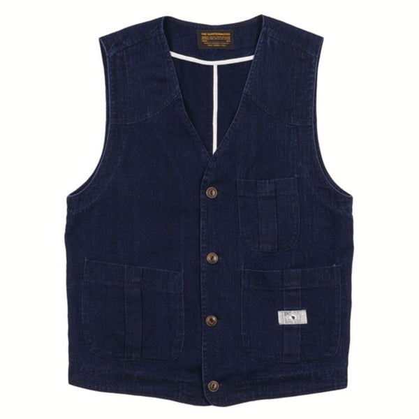 THE QUARTERMASTER Fisherman Vest Blue