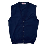 FRESH Extra Fine Cotton Vest Made In Italy Navy