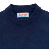 FRESH Crew Neck Wool Sweater Navy