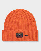 PAUL & SHARK Ribbed Eco-Wool Beanie Orange