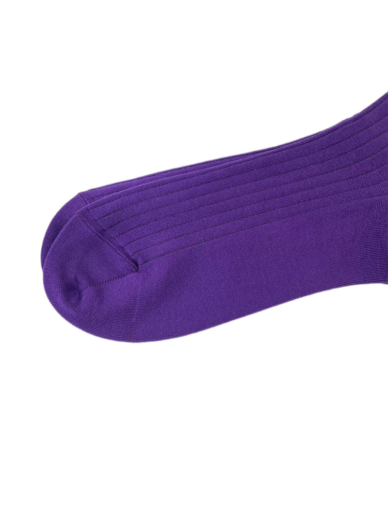 FRESH Cotton Mid-Calf Lenght Socks In Purple