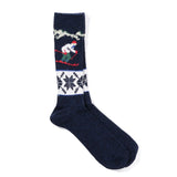 ANONYMOUS ISM Ski Jacquard Crew Sock Navy