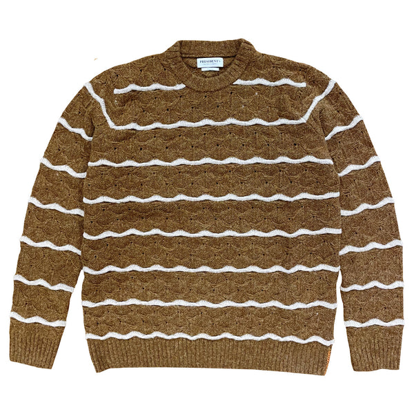 PRESIDENT'S Crew “Wave” Soft Shetland Rusty