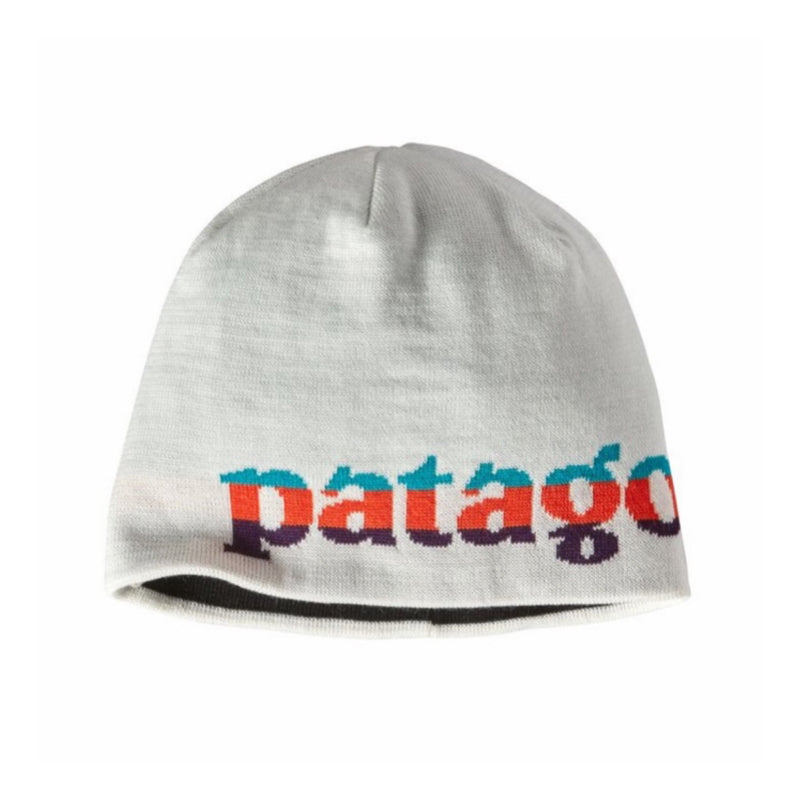 PATAGONIA Beanie Hat Logo Birch White