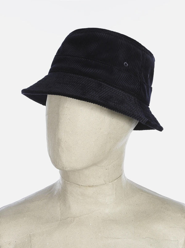 UNIVERSAL WORKS  Bucket Hat In Navy Brisbane Cord