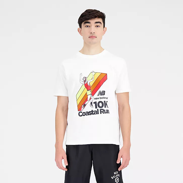 NEW BALANCE Athletics Remastered 10K Coastal Run Short Sleeve T-Shirt In White