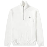 FRED PERRY Reissues Half-Zip Funnel Neck Sweatshirt Snow White