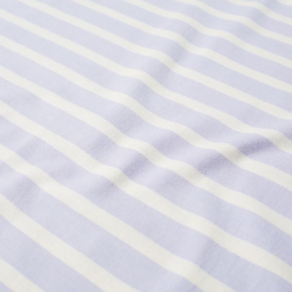 HOWLIN' Contrast Rib Stripe T-Shirt Light Violet