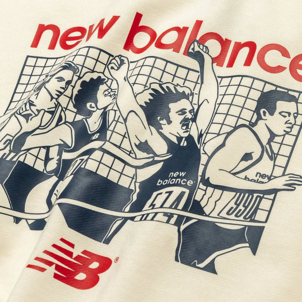 NEW BALANCE Athletics Remastered Graphic French Terry Crewneck Greige