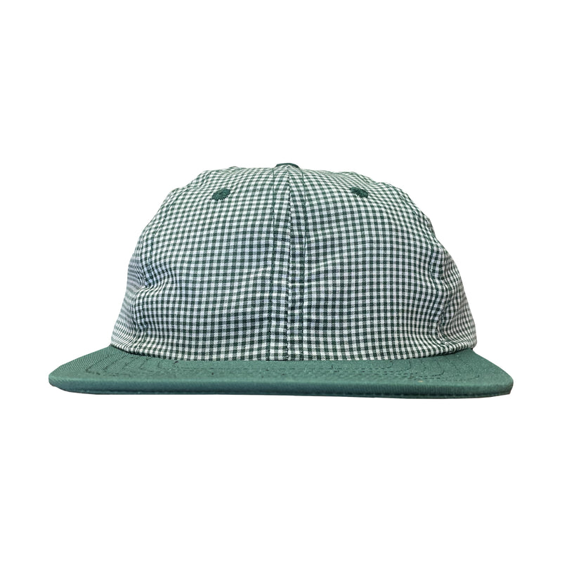LITE YEAR Six Panel Gingham Cap Green