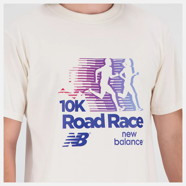 NEW BALANCE Athletics Remastered 10K Road Race Short Sleeve T-Shirt In White