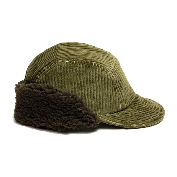 CABLEAMI Cap Quilted Lining 5W Corduroy Olive Green