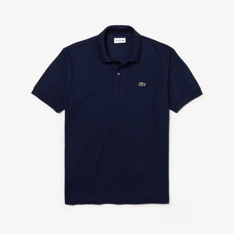 LACOSTE Classic Fit L.12.12 Polo Shirt Navy Blue • 166