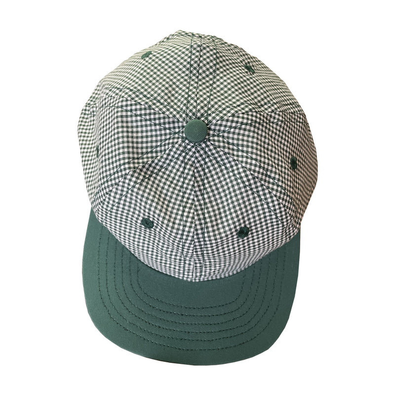 LITE YEAR Six Panel Gingham Cap Green