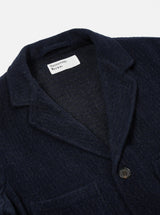 UNIVERSAL WORKS Five Pocket Jacket In Navy Marl Bristol Recycled Wool Mix