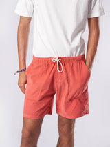 LA PAZ Formigal Beach Shorts in Spiced Coral Baby Cord