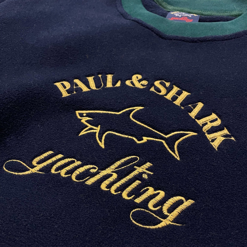 PAUL & SHARK x FRESH Crewneck Fleece Sweatshirt Navy