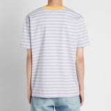 HOWLIN' Contrast Rib Stripe T-Shirt Light Violet