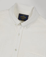 PORTUGUESE FLANNEL Atlantico White Seersucker Shirt