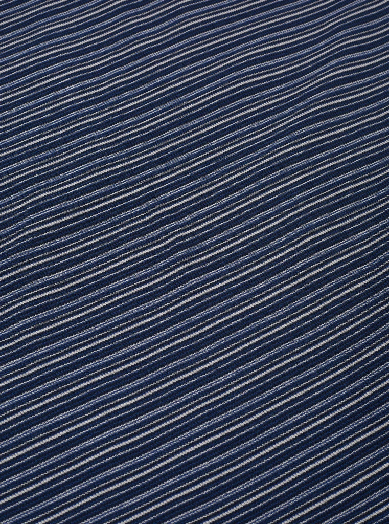 UNIVERSAL WORKS Oversized Sweatshirt Japanese Stripe Knit Blue