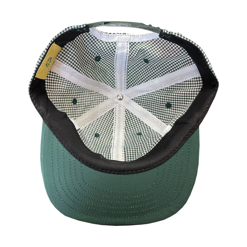 LITE YEAR Six Panel Gingham Cap Green