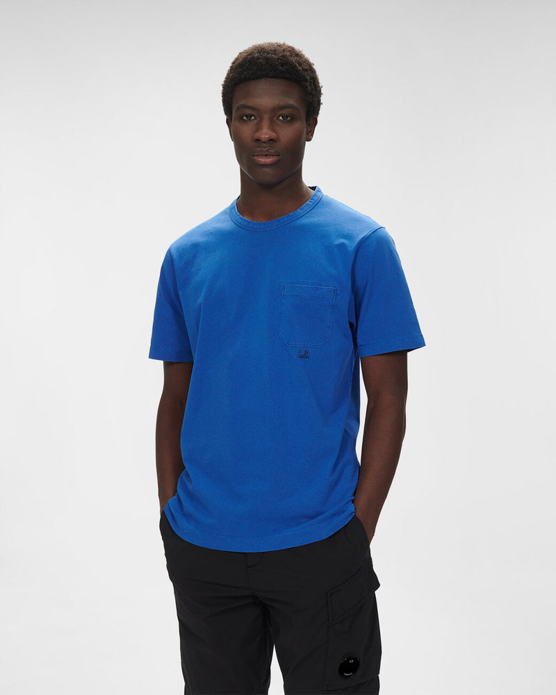 C.P. COMPANY 1020 Jersey Logo Blue T-Shirt