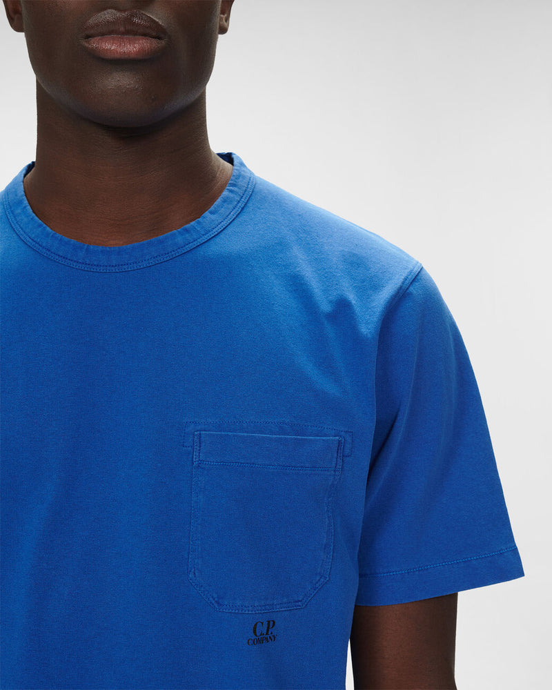 C.P. COMPANY 1020 Jersey Logo Blue T-Shirt