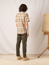KESTIN Inverness Tapered Trouser in Olive Cotton Twill