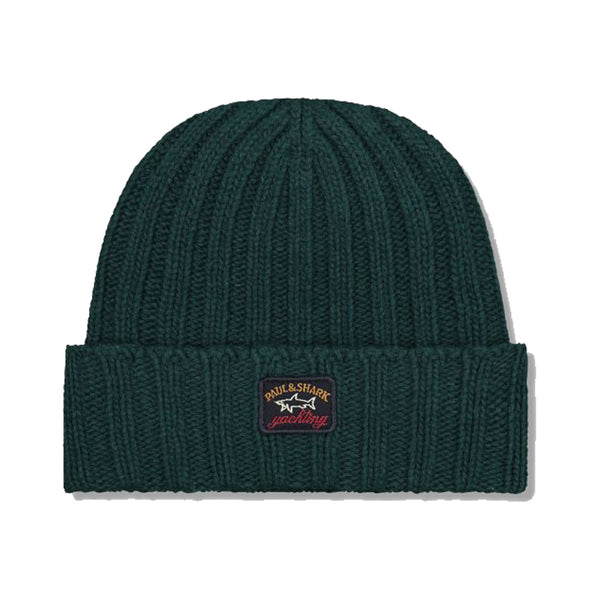 PAUL & SHARK Ribbed Eco-Wool Beanie Green