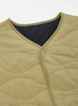 UNIVERSAL WORKS Liner Jacket In Olive Quilt Cotton