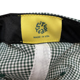 LITE YEAR Six Panel Gingham Cap Green